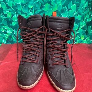 Nike Black High-Tops with Red Laces size 9.5